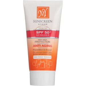 کرم ضد آفتاب SPF50 ضد چروک شیلد کم رنگ مای