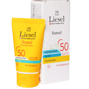 کرم ضدآفتاب سانسل SPF50 پوست چرب T۲ لایسل 40 میلی لیتر